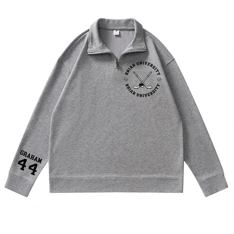 Briar University Graham 44 Hoodies Quarter Zip Men Women Bookish Merch Sweatshirts Hockey Romance Sweatshirt and Hoodie Clothes