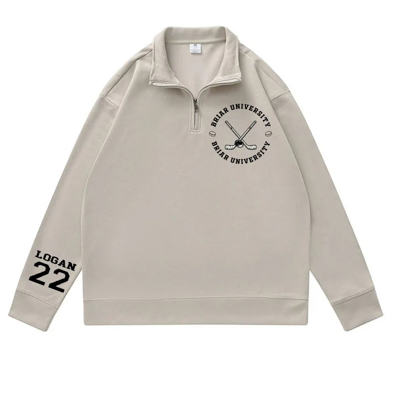 Briar University Graham 44 Hoodies Quarter Zip Men Women Bookish Merch Sweatshirts Hockey Romance Sweatshirt and Hoodie Clothes