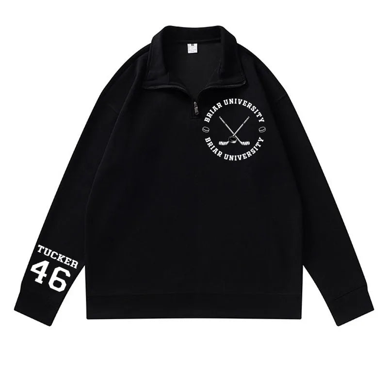 Briar University Graham 44 Hoodies Quarter Zip Men Women Bookish Merch Sweatshirts Hockey Romance Sweatshirt and Hoodie Clothes