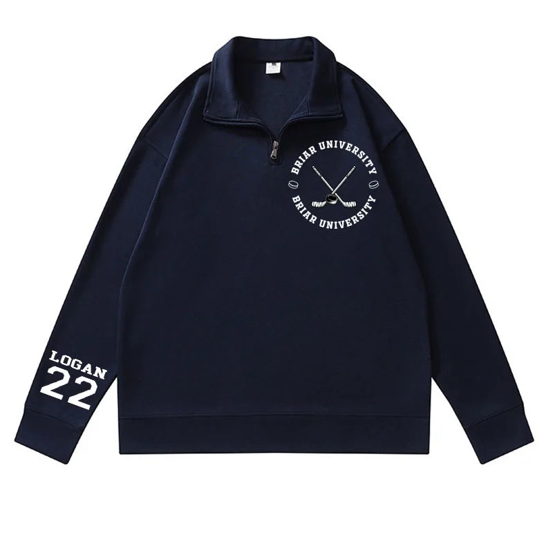 Briar University Graham 44 Hoodies Quarter Zip Men Women Bookish Merch Sweatshirts Hockey Romance Sweatshirt and Hoodie Clothes
