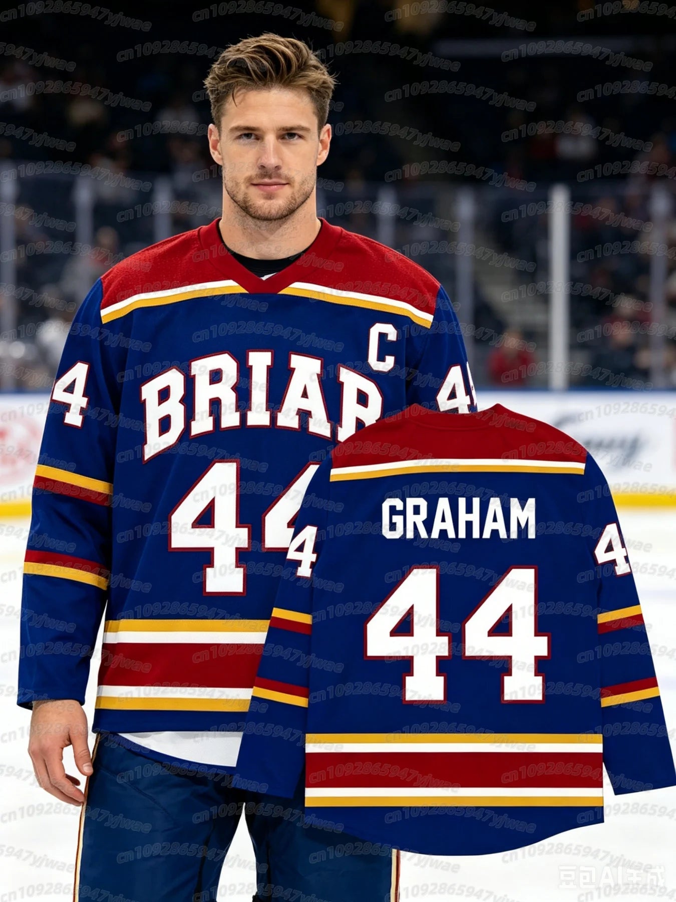 MEN HOODIES Off Campus Hockey Jersey Graham 44 22 DI LAURENTIS 66 Tucker46 Design T-shirt Long Sleeve Men Women hoodies