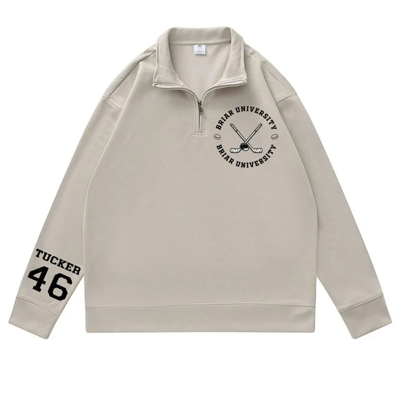 Briar University Graham 44 Hoodies Quarter Zip Men Women Bookish Merch Sweatshirts Hockey Romance Sweatshirt and Hoodie Clothes