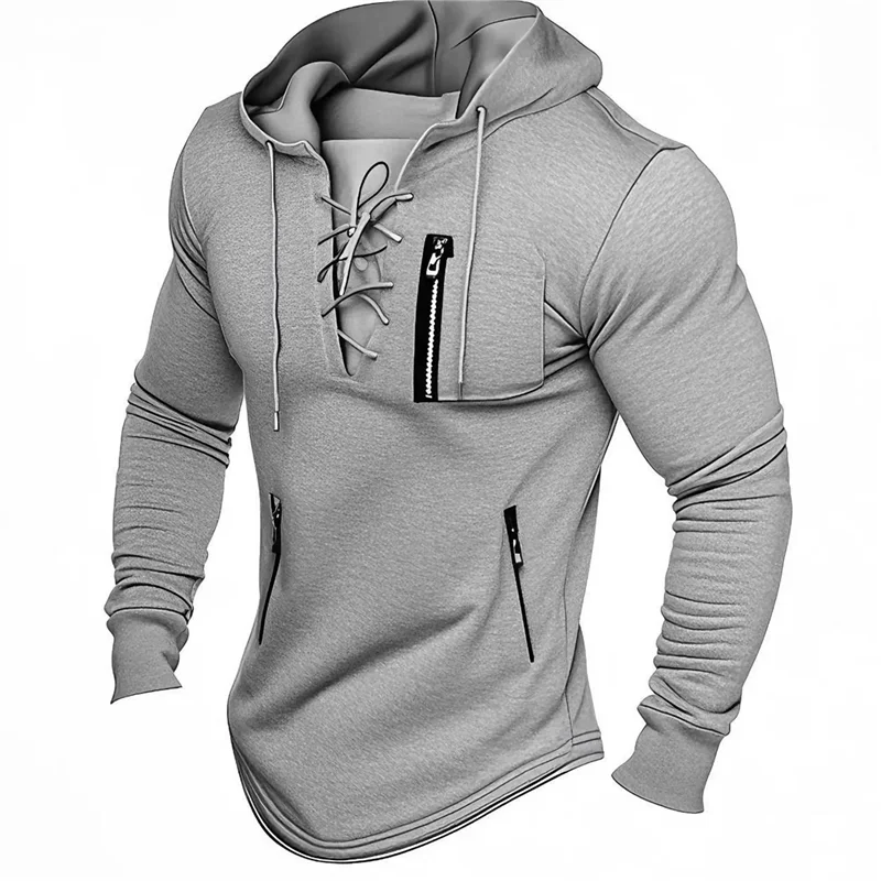 Solid Sweatshirts Men Hoodie Mens Sweatshirt Couples Hoodies Fashion Zipper Hoodie Men's Long Sleeve Hooded Jogger Streetwear
